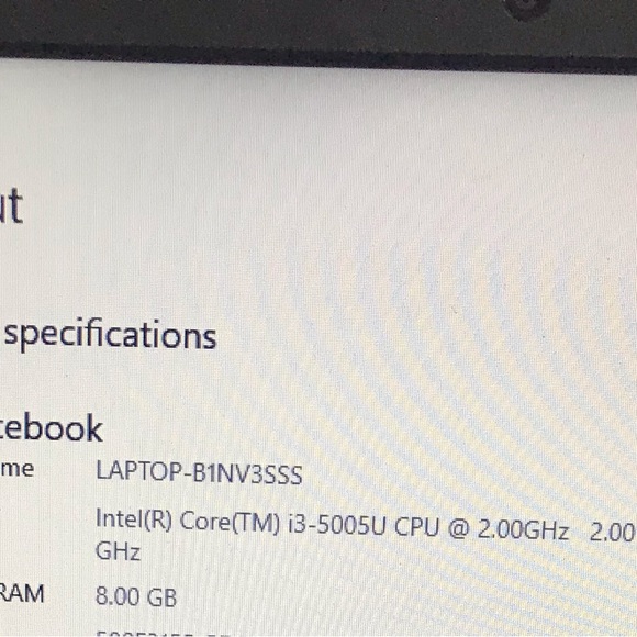 Black 15.6” HP Notebook touch i3-5005U 200GHz 8GB slow (for repair) - Picture 10 of 10